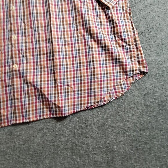 Peter Millar Shirt Mens XXL Blue Pink Check Plaid Cotton Long Sleeve Button Up - Picture 12 of 16